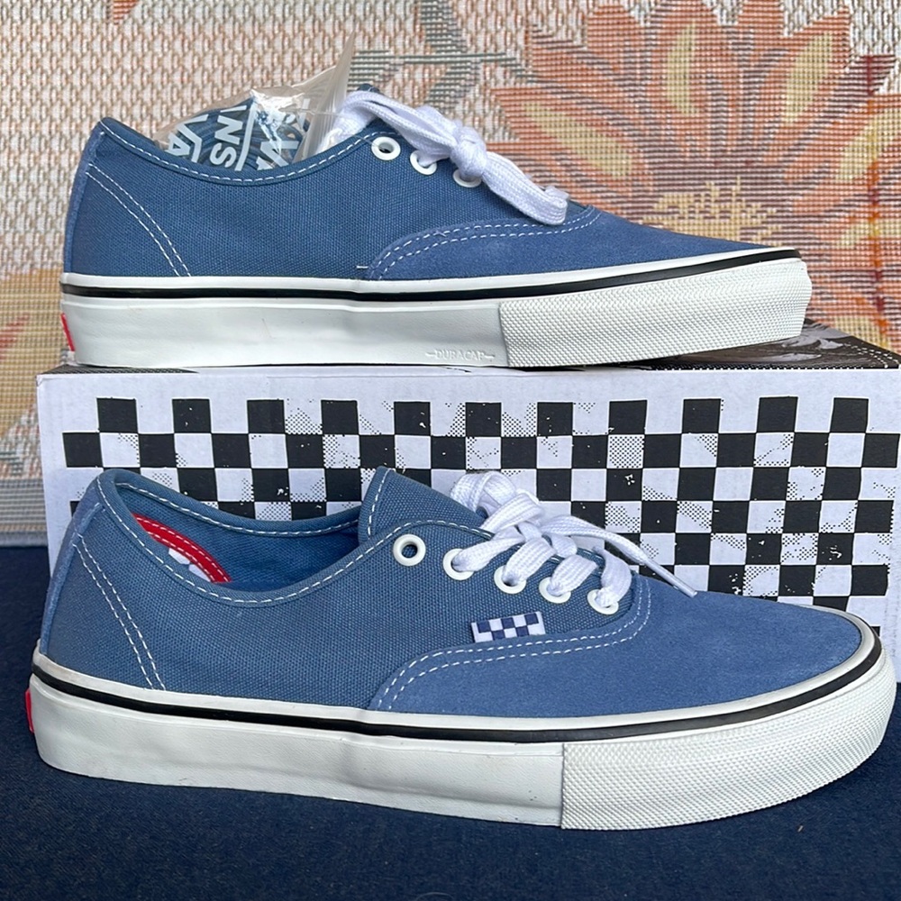 Vans Blue Canvas Low-Top Sneakers